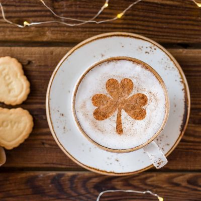 Pochoir Café Trèfle Saint Patrick