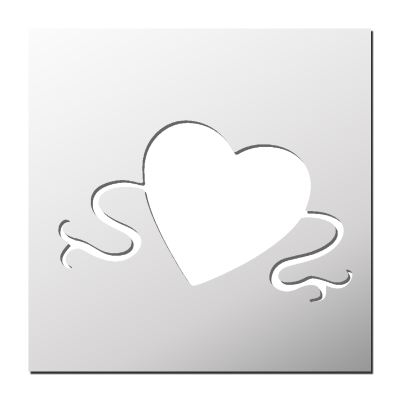 Pochoir Coeur