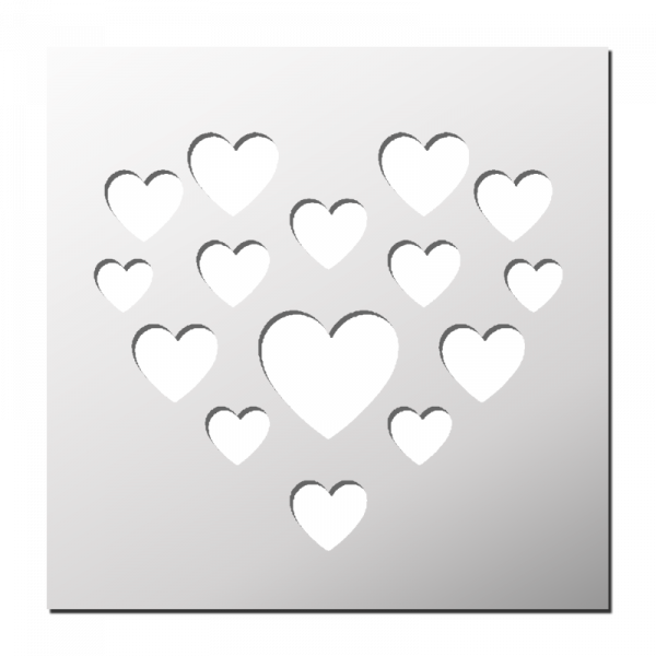 Pochoir Coeurs