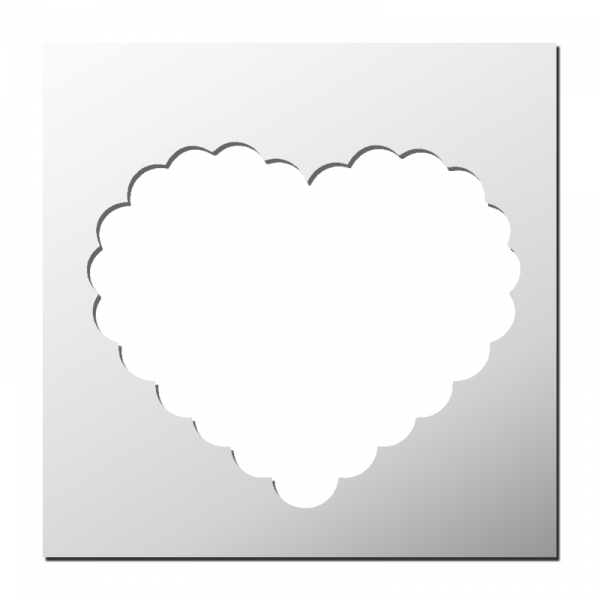 Pochoir Coeur festonné
