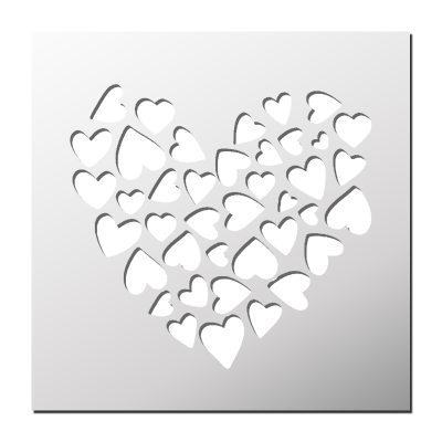 Pochoir Coeurs
