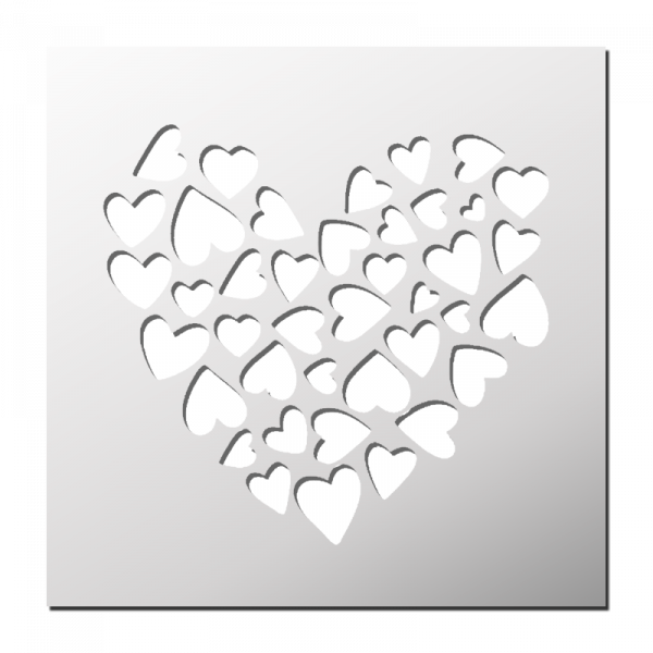 Pochoir Coeurs