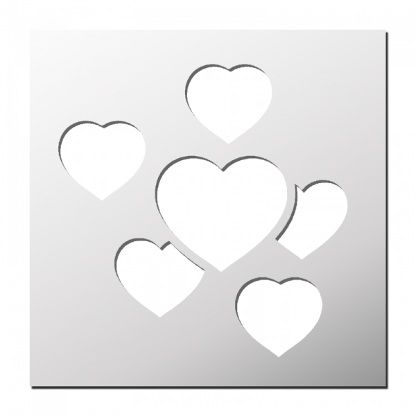Pochoir Coeurs