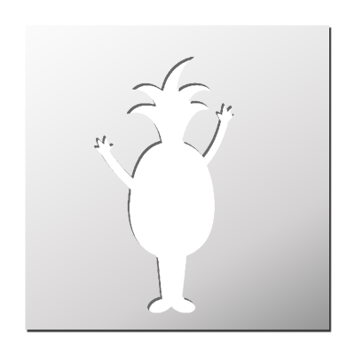 Pochoir Personnage Ananas