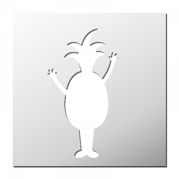 Pochoir Personnage Ananas