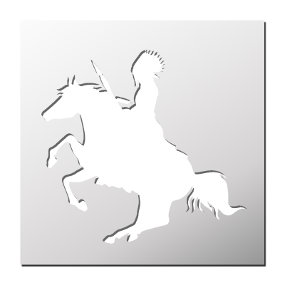 Pochoir Indien à cheval