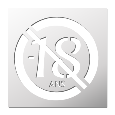 Pochoir Interdiction – 18 ANS