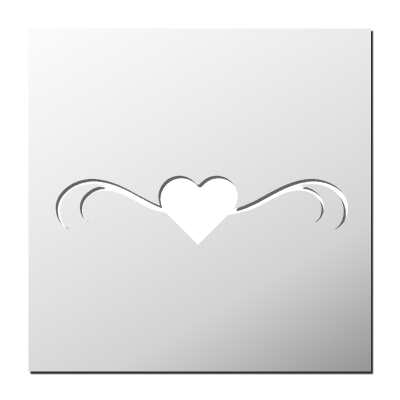 Pochoir Ornement Coeur