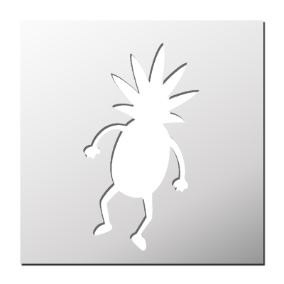 Pochoir Personnage Ananas