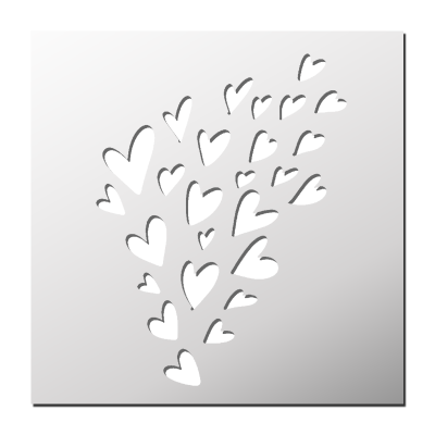 Pochoir Coeurs