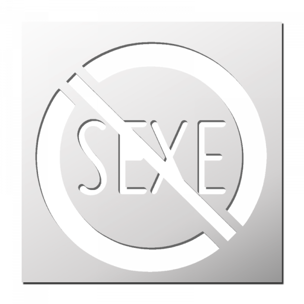 Pochoir Sexe Interdit