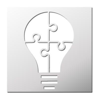 Pochoir Ampoule Puzzle