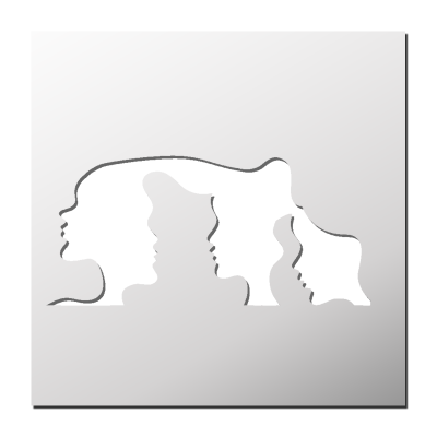 Pochoir Art Visages