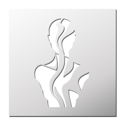 Pochoir Buste Abstrait