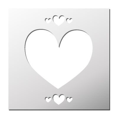 Pochoir Coeurs