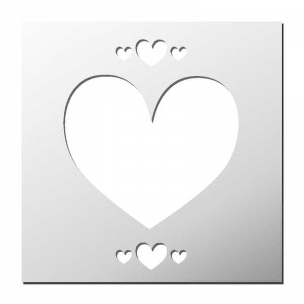 Pochoir Coeurs