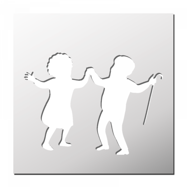 Pochoir Couples Personnages Agées