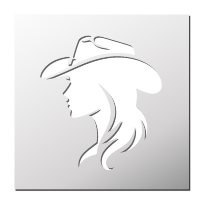 Pochoir Cowgirl