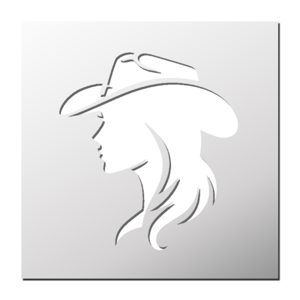 Pochoir Cowgirl