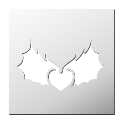 Pochoir Coeur Ailé