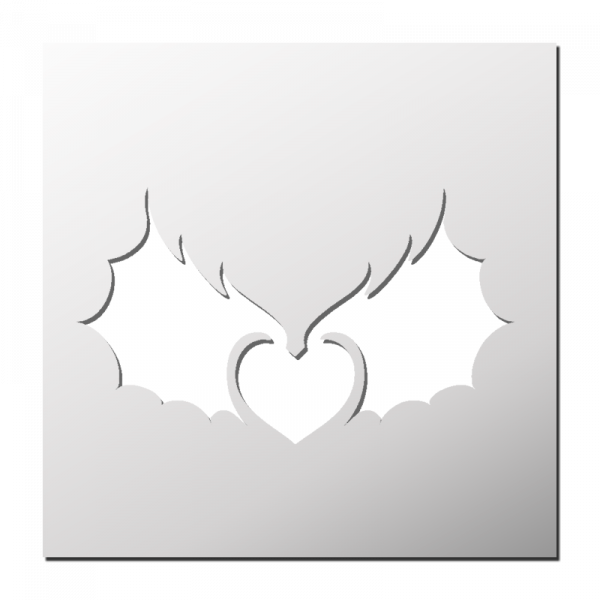 Pochoir Coeur Ailé