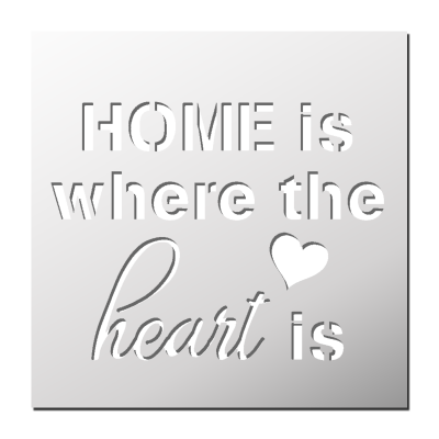 Pochoir Home is where the heart is