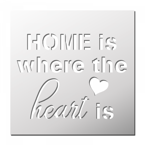 Pochoir Home is where the heart is