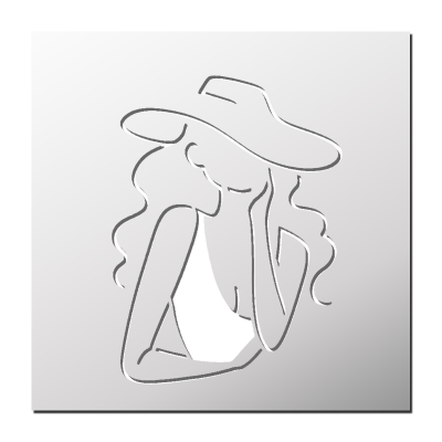 Pochoir Silhouette Femme