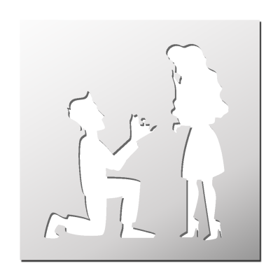 Pochoir Demande en Mariage