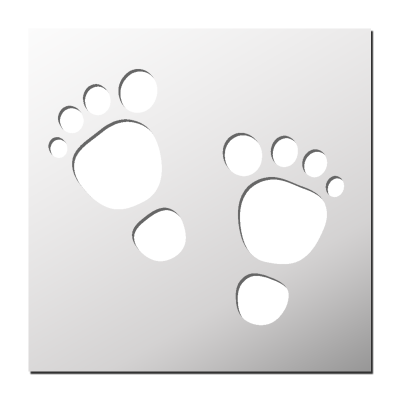 Pochoir Empreintes de pieds