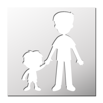 Pochoir Famille