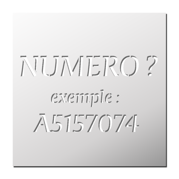 Pochoir Marquage Ruche Numéro NAPI