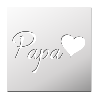 Pochoir Papa Coeur