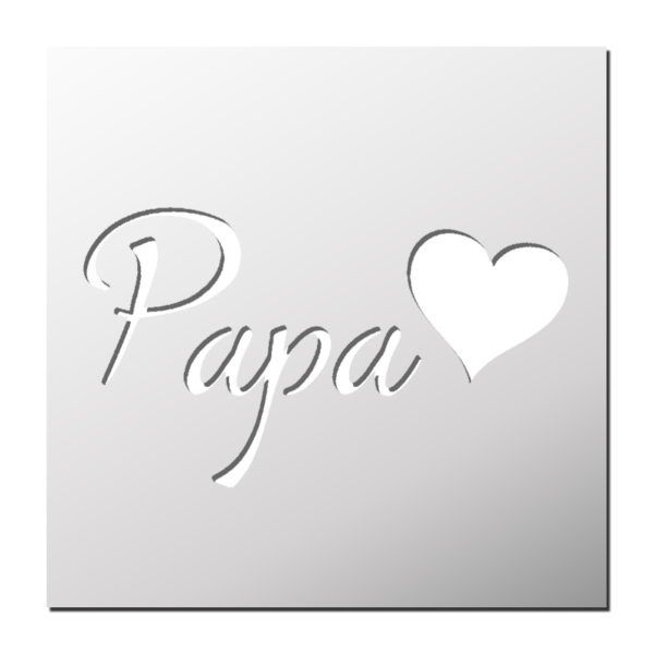 Pochoir Papa Coeur
