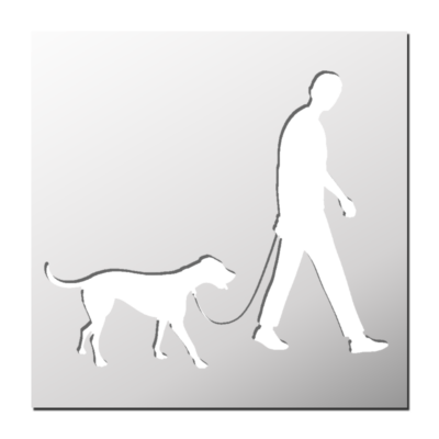 Pochoir Promenade Chien