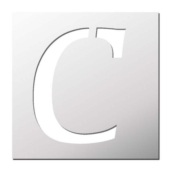 Pochoir Lettre C