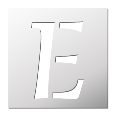 Pochoir Lettre E