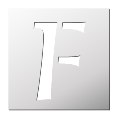 Pochoir Lettre F