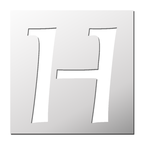 Pochoir Lettre H