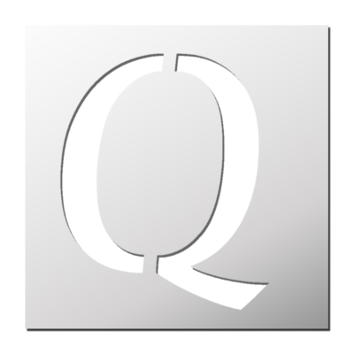 Pochoir Lettre Q