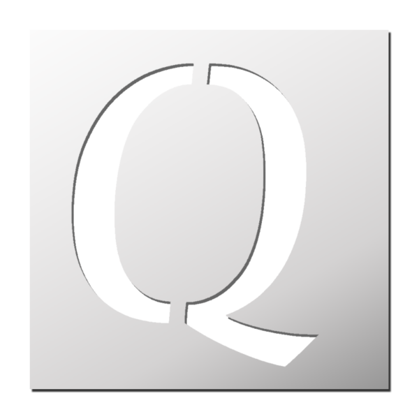 Pochoir Lettre Q