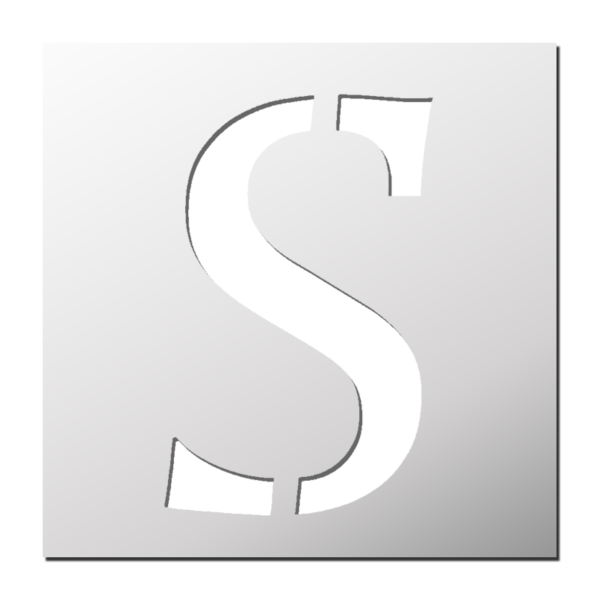 Pochoir Lettre S