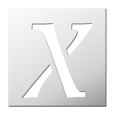 Pochoir Lettre X