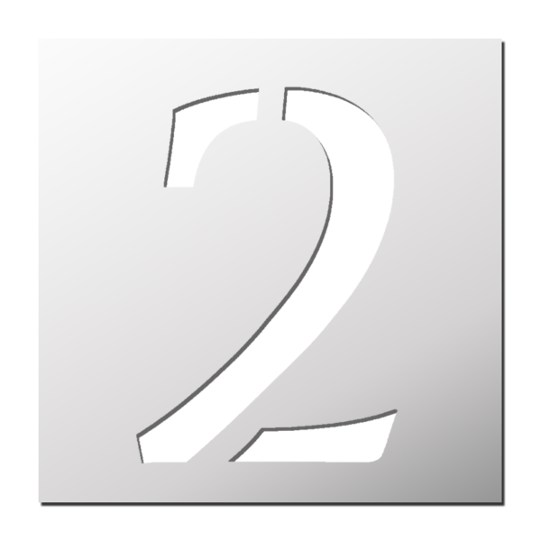 Pochoir Chiffre 2