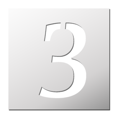 Pochoir Chiffre 3