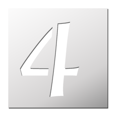 Pochoir Chiffre 4
