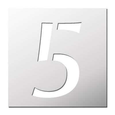 Pochoir Chiffre 5