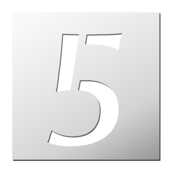 Pochoir Chiffre 5
