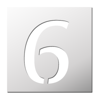 Pochoir Chiffre 6