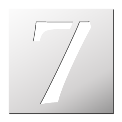 Pochoir Chiffre 7